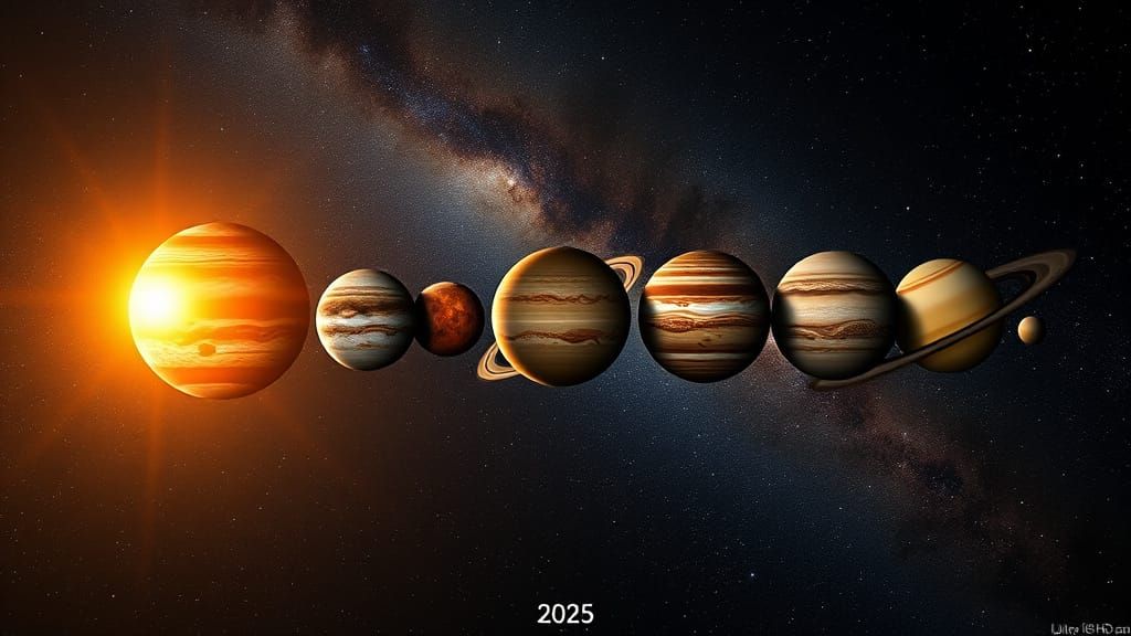 Ultra-Realistic Cosmic Illustration of the Solar System