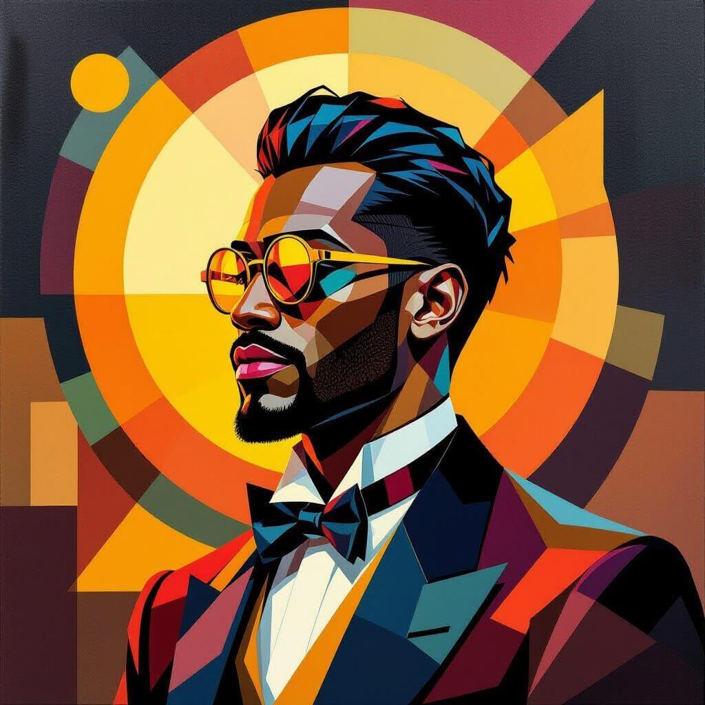 Africanfuturist Wagner Opera Cubist Painting