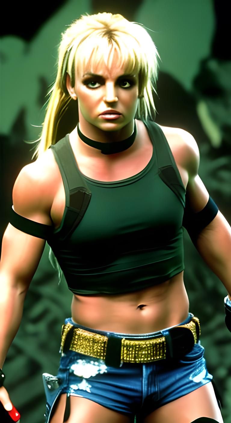 Britney Spears as Rambo: Digital Art Mashup