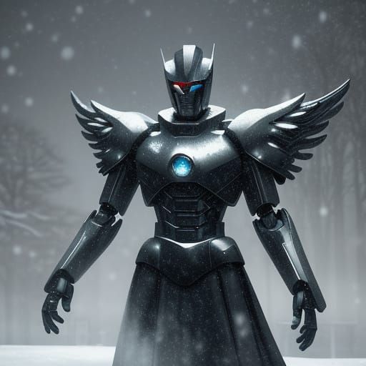 Classic Hollywood Angel on a Snowy Christmas Eve