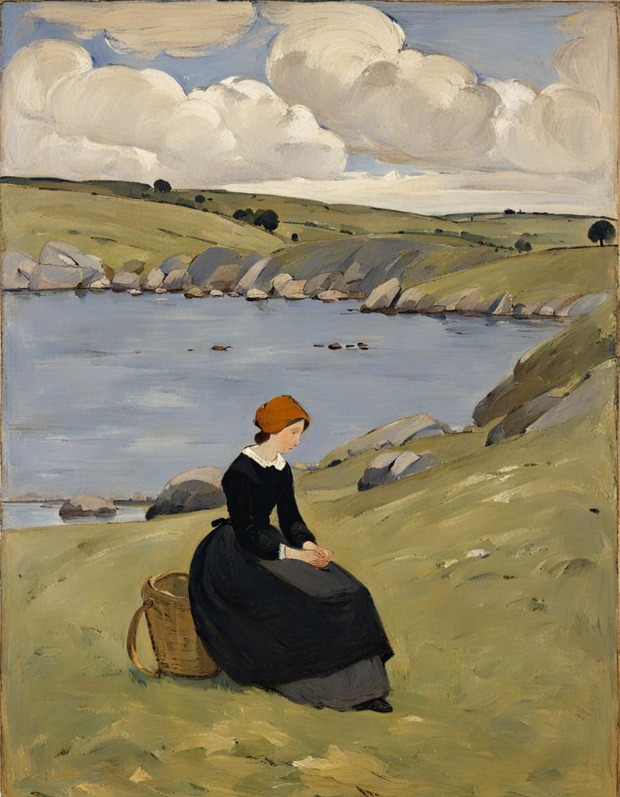 Elegant Portrait in Gwen John Style