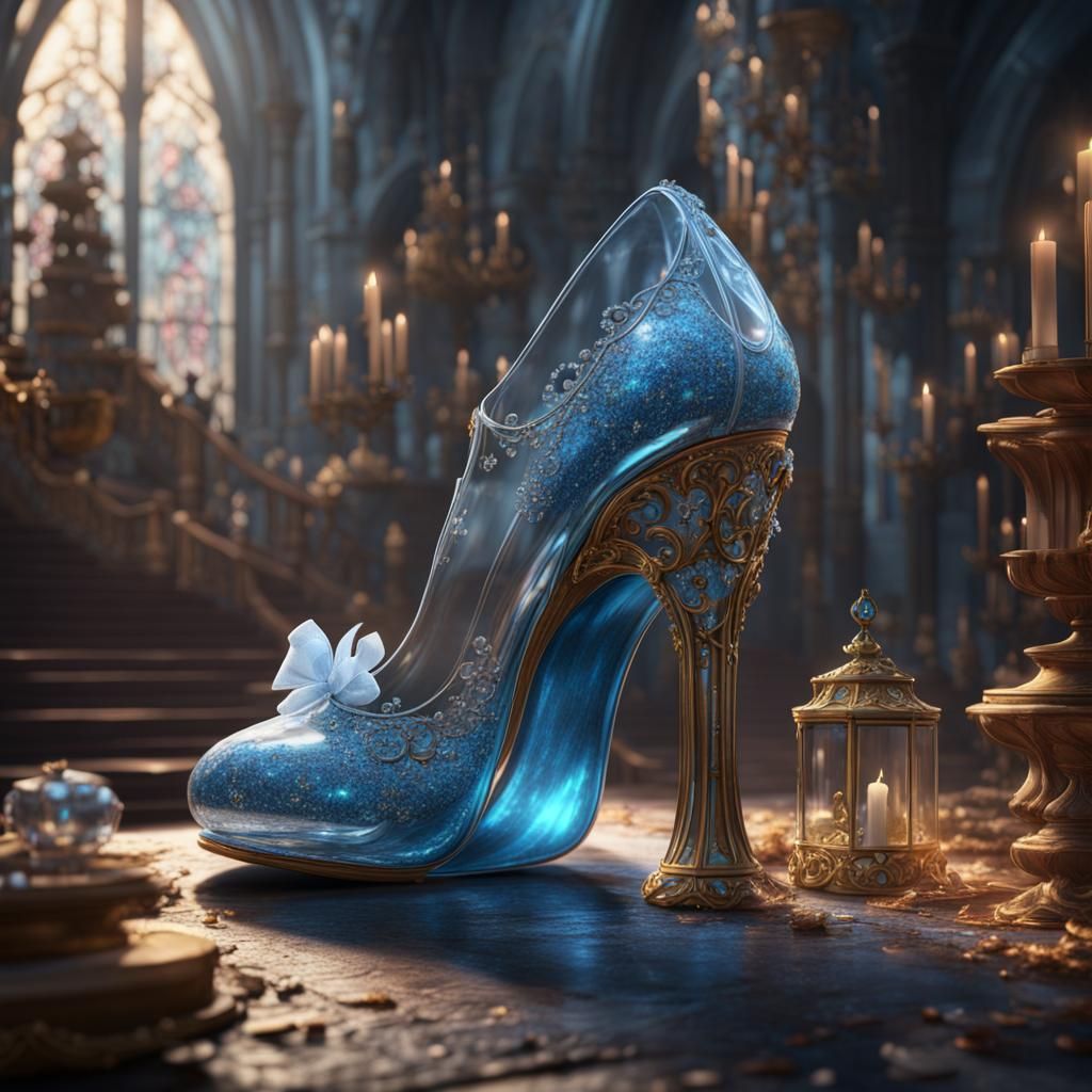 Fantastical Glass Slipper in Detailed Matte Painting
