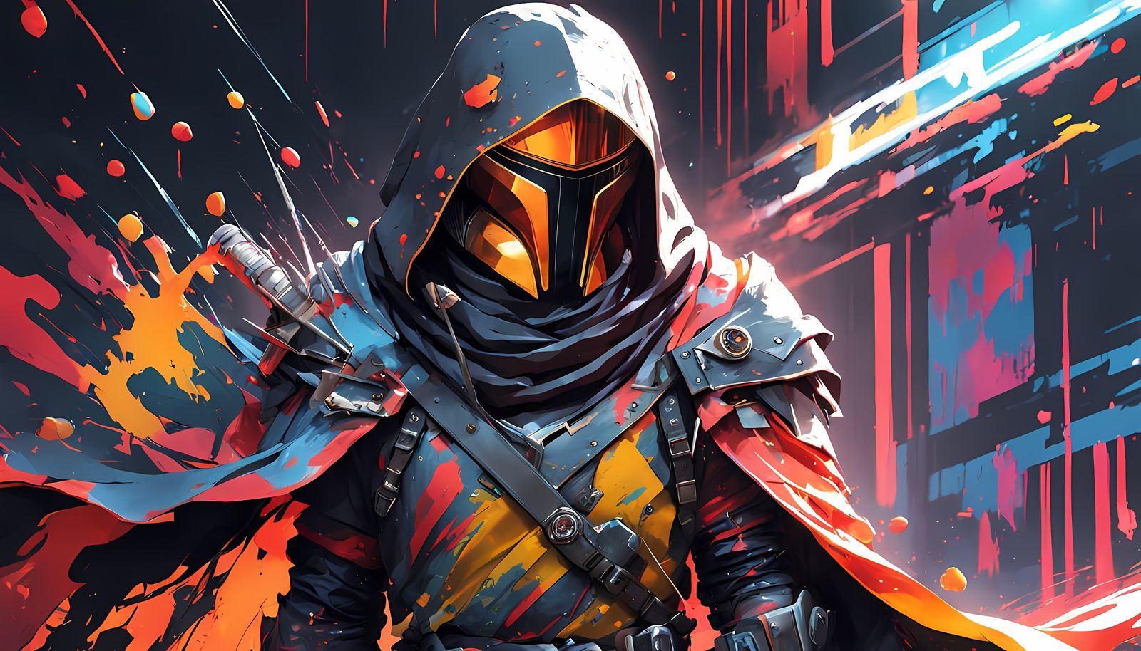 Vibrant Anime Warrior in Cinematic Splendor