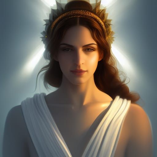 Greek Goddess of Light Portrait on Artstation