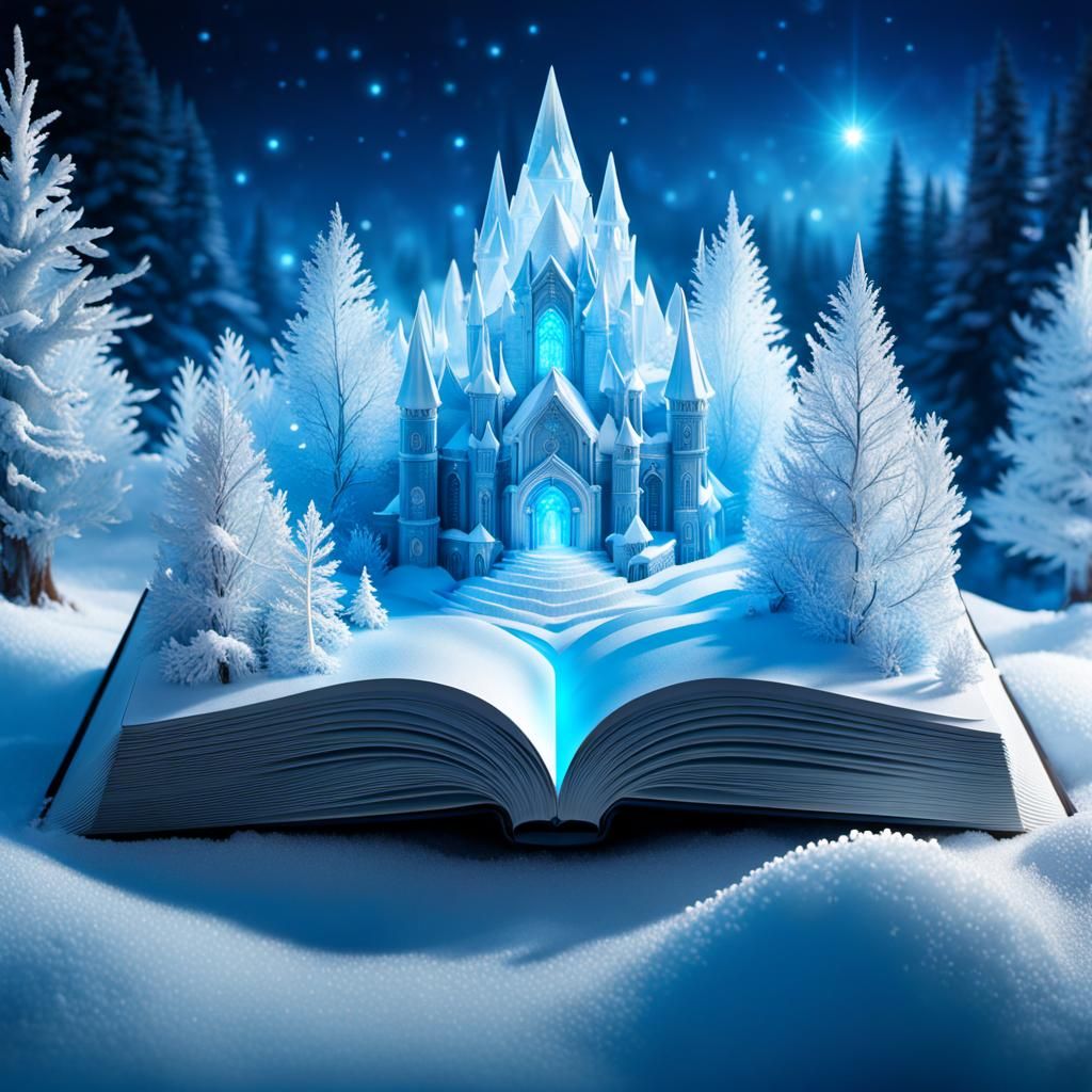 Frozen Crystal Dreamscape Emerges from Pop-Up Book