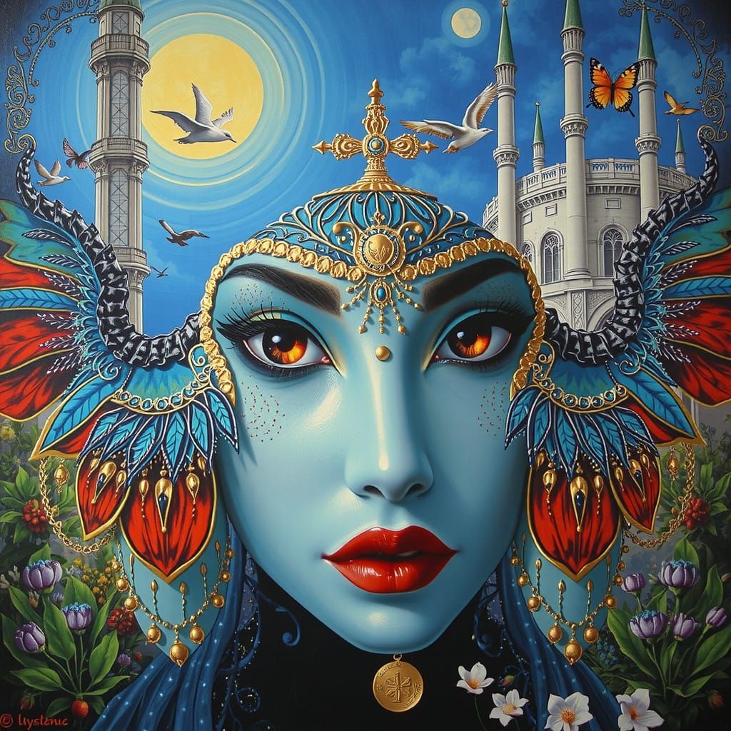 Ethereal Masterpiece in Triadic Colors