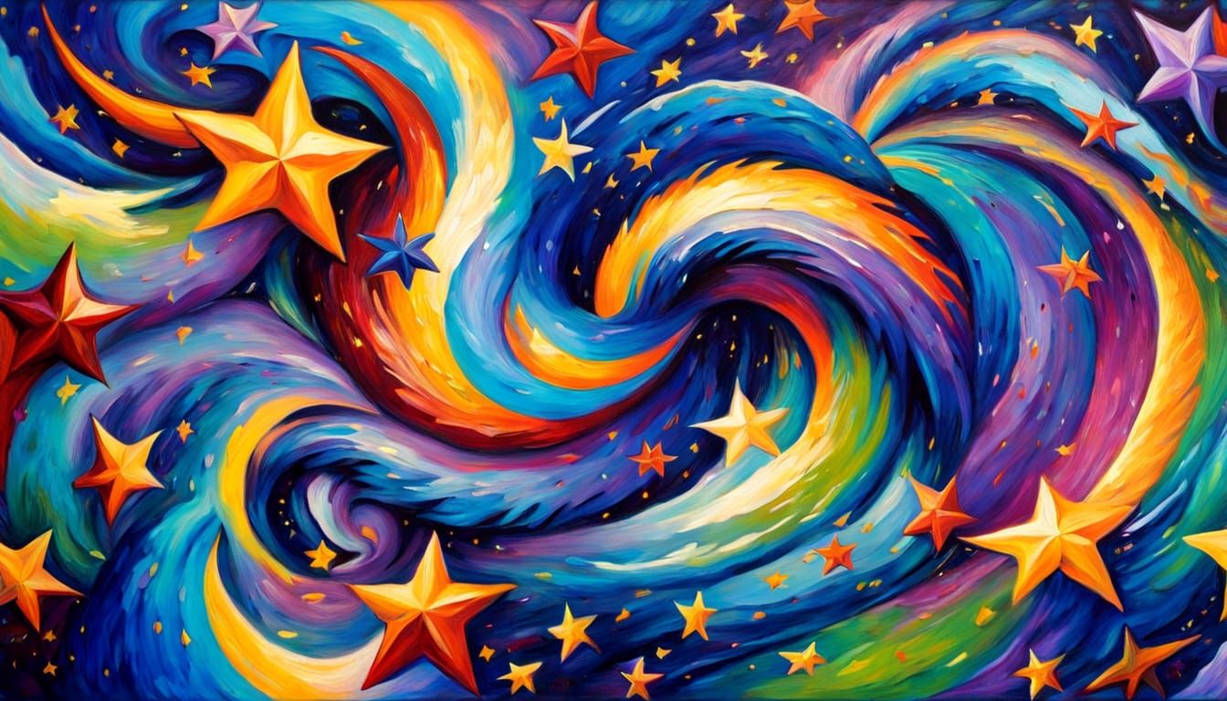 Vast Cosmic Swirls of Blue Proto-Stars