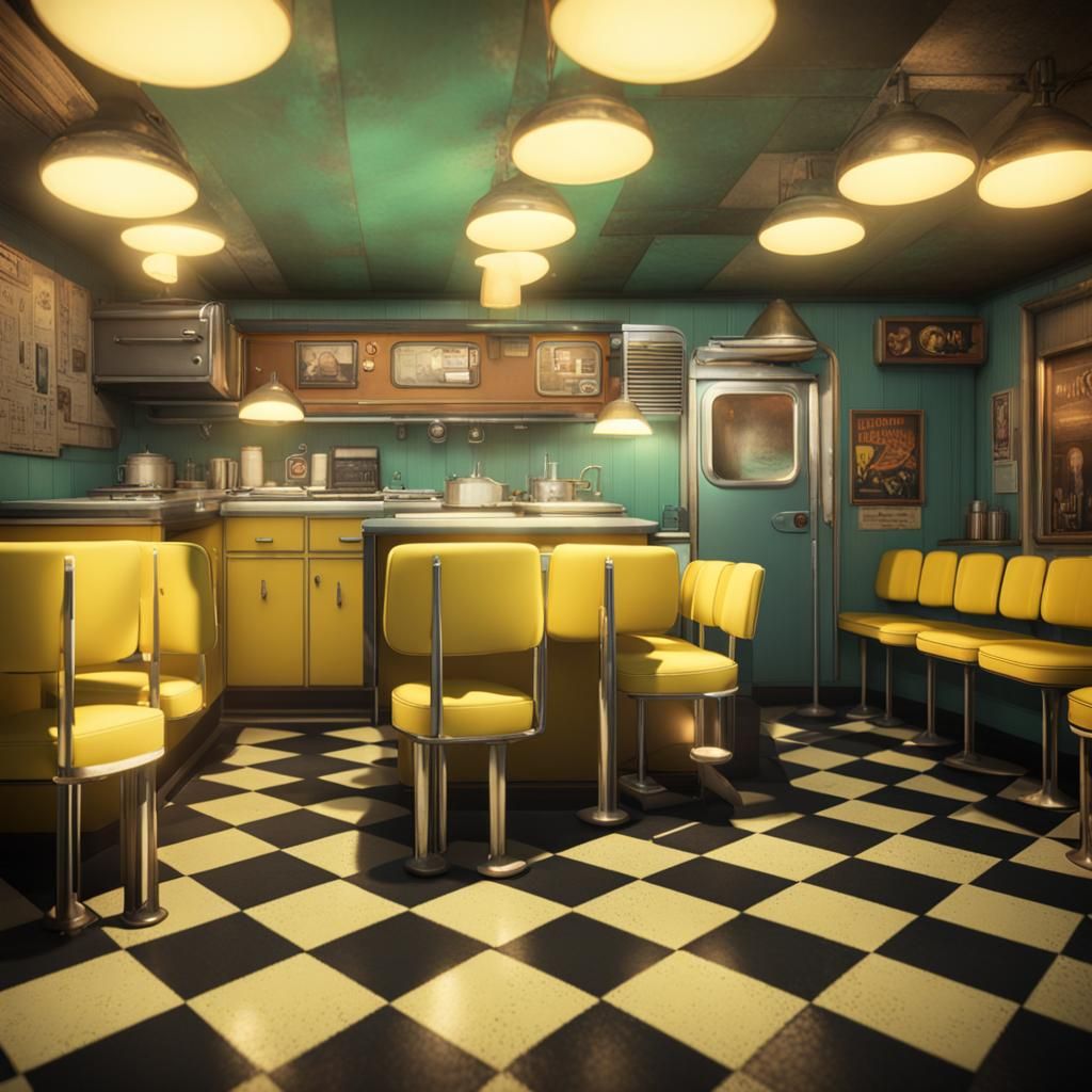 Creepy 1960s Diner in Unreal Engine