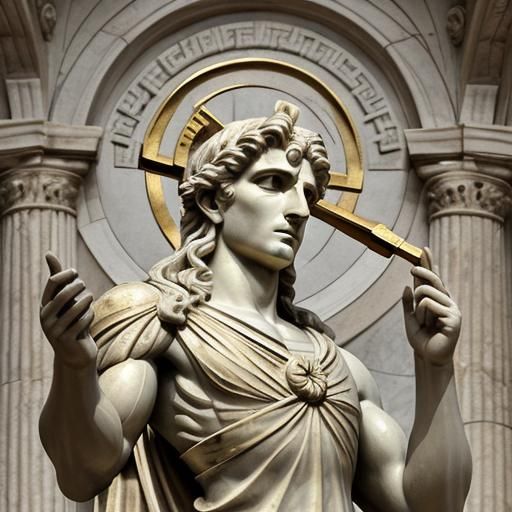 Apollo Portrait in Neoclassical Digital Art