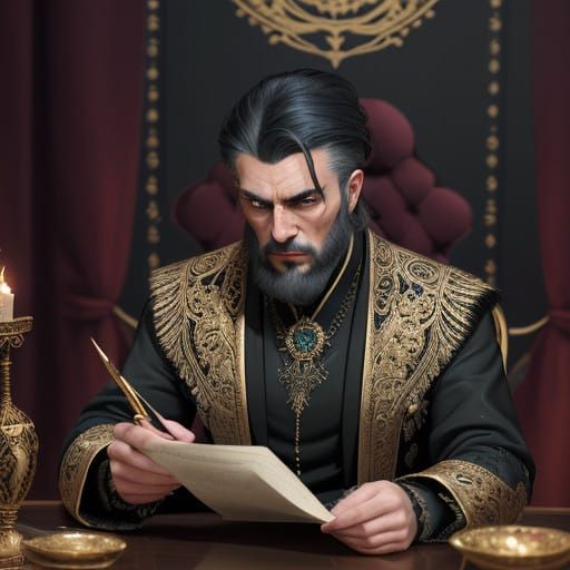 Sultan in Lavish, Jewel-Toned Opulence