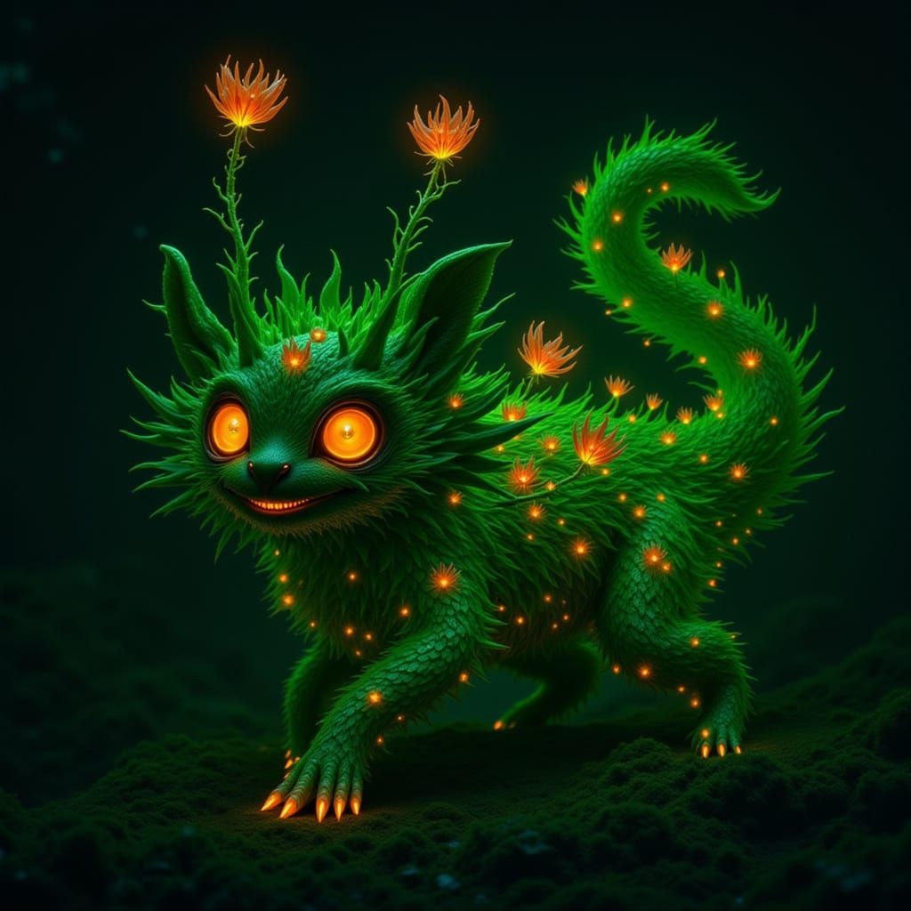 Radioactive Flora-Fauna Creature in Unreal Environment