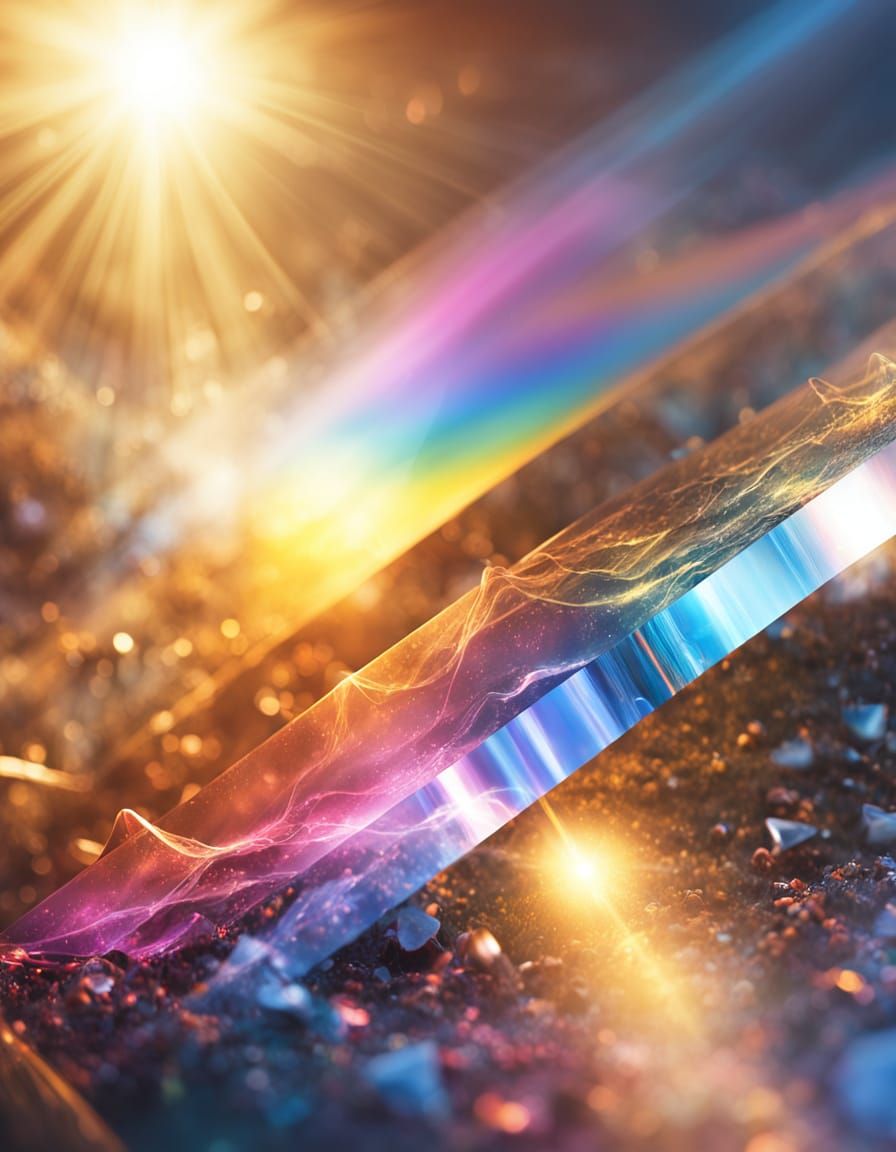 Prismatic Light Refraction in Digital Art