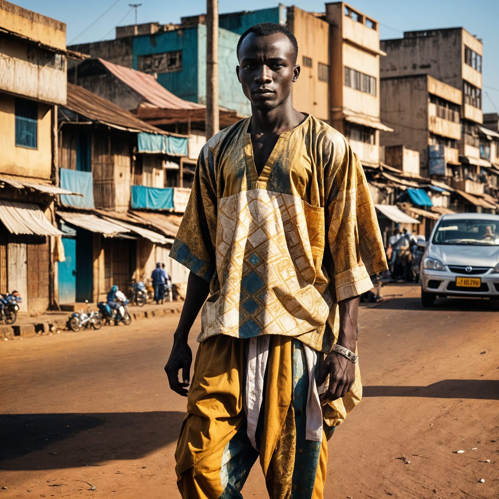 Guinean Man in Traditional Boubou in Conakry