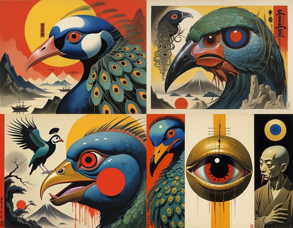 Surreal Hybrid Mutant Creature in Brutalist Japanese Art Sty...