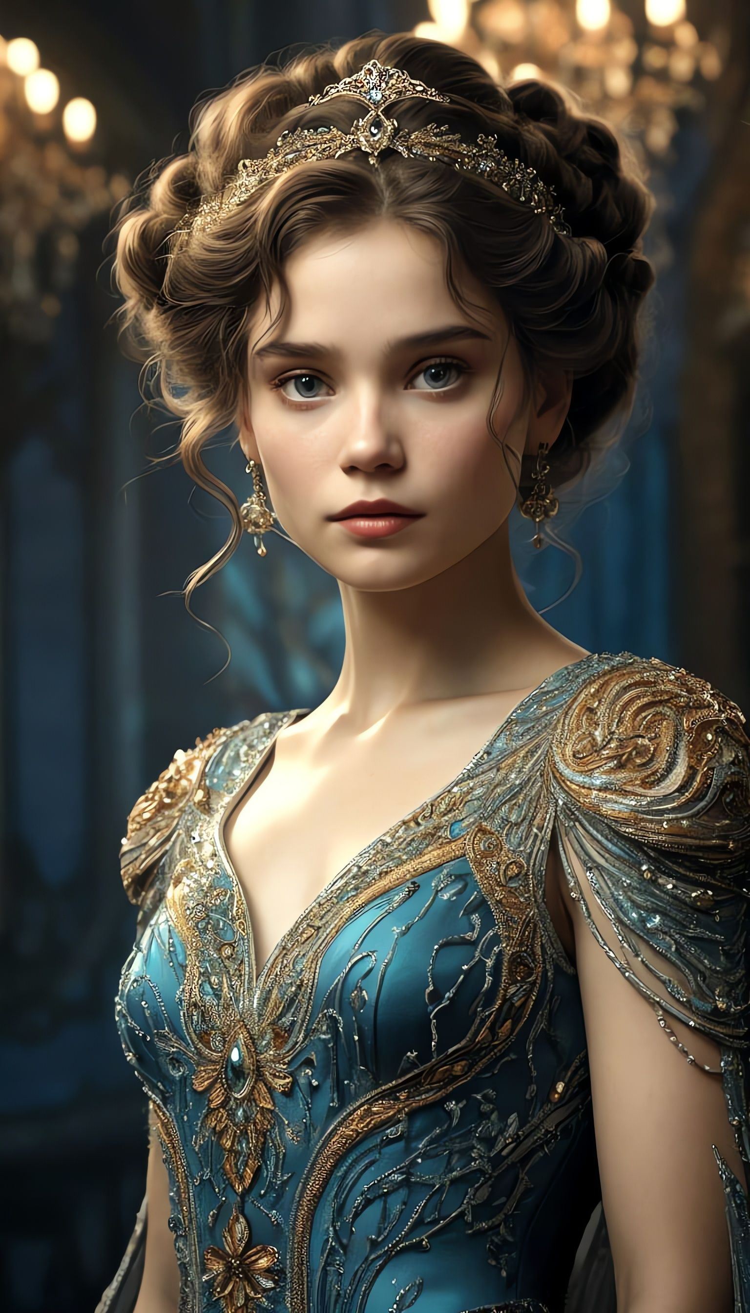 Glamorous Hollywood Star in Triadic Colors