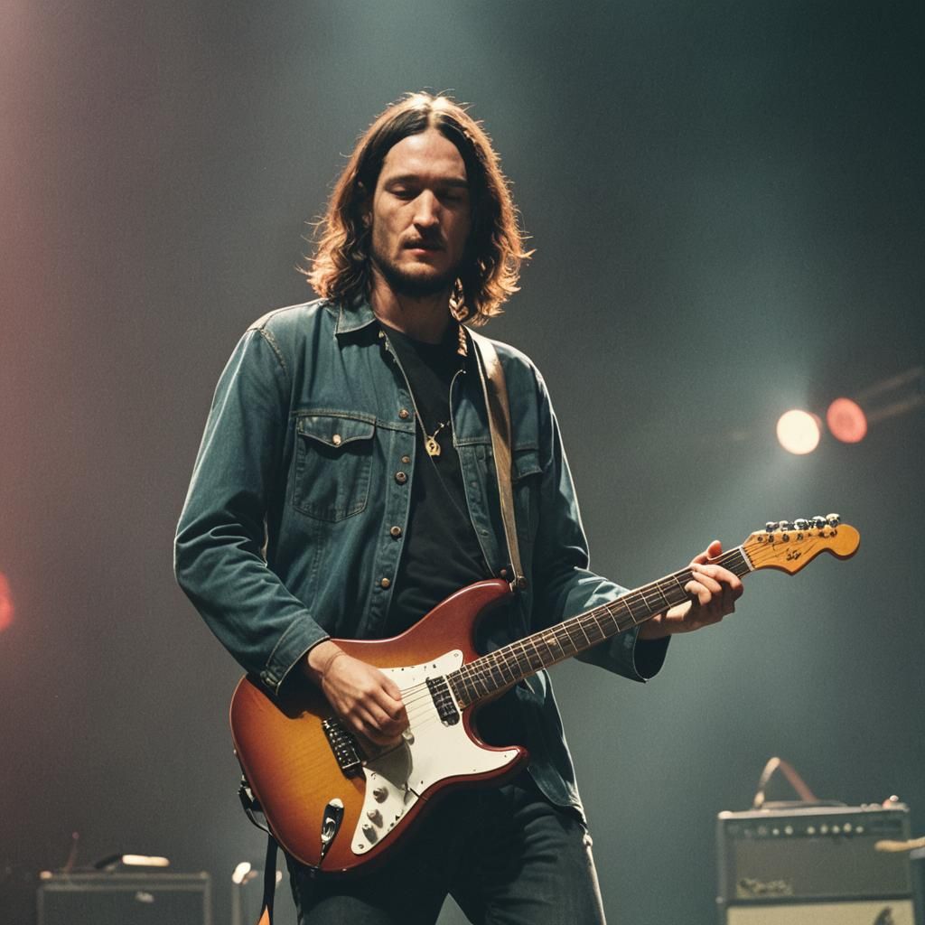 Epic Guitar Solo in Cinematic Film Still