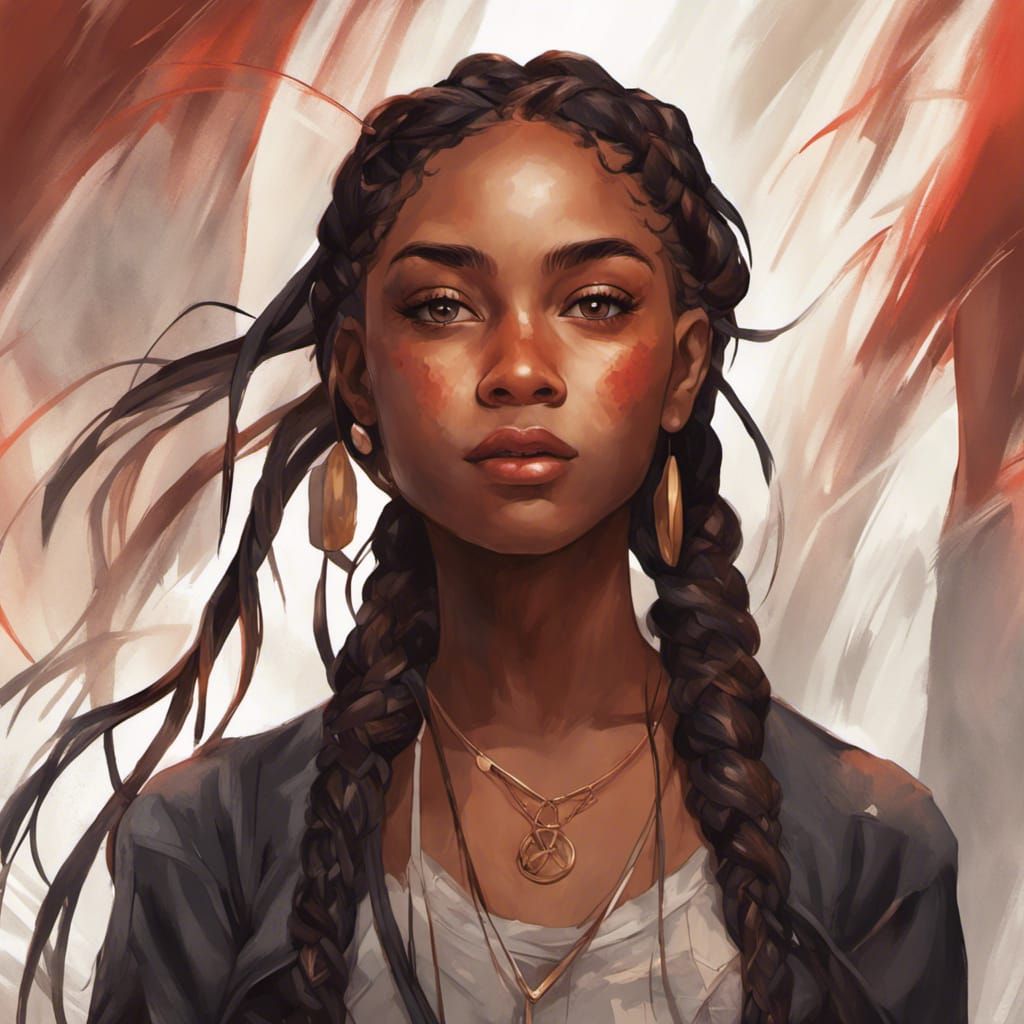 Portrait of a Teenage Girl with Golden Eyes