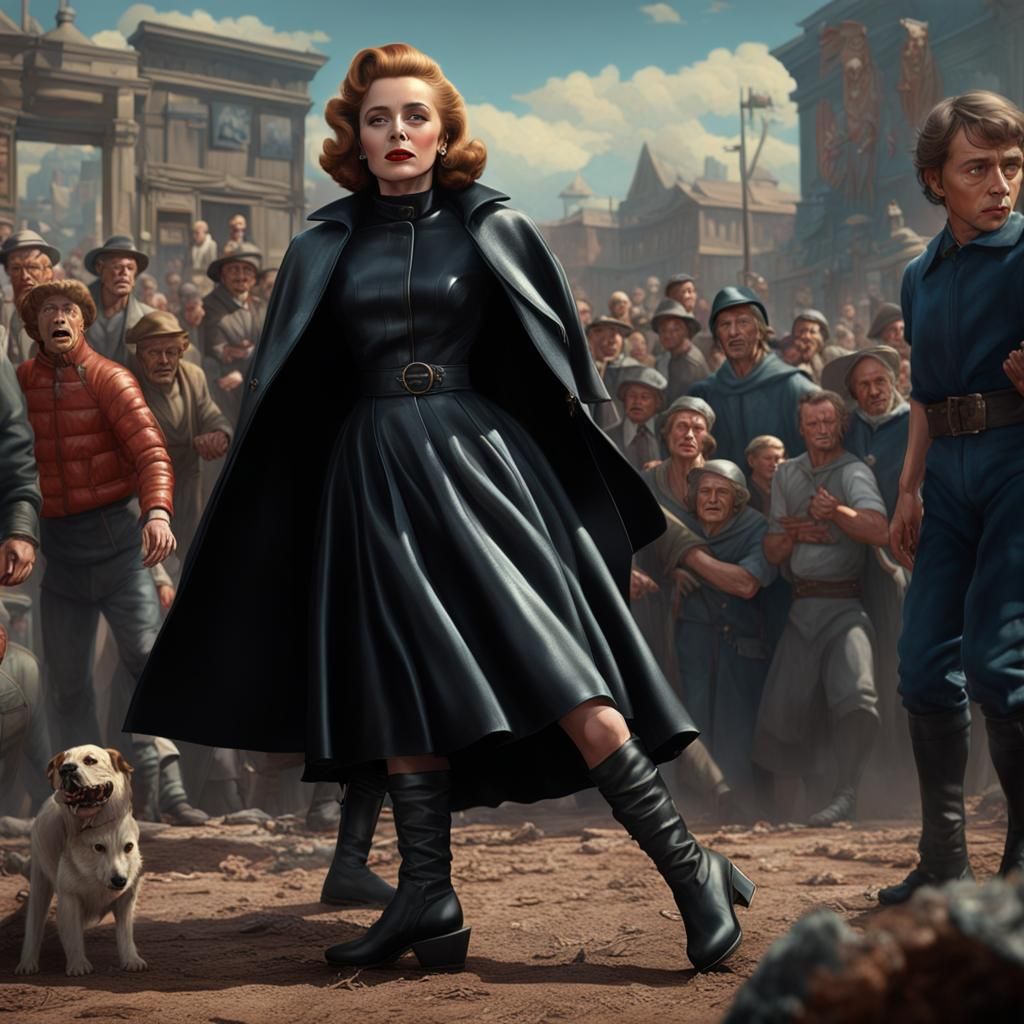 Patricia Neal in Leather: Fantasy Concept Art