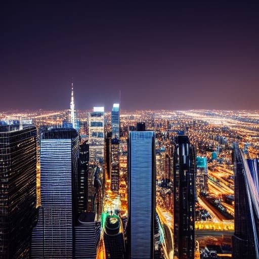 Planet-Wide Urban City at Night: Professional Photography