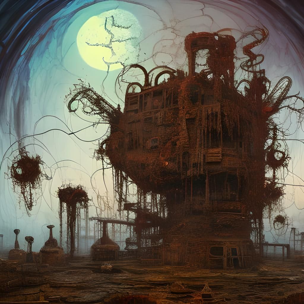Corrosive Pigsty of Madness: Sci-Fi Horror Art