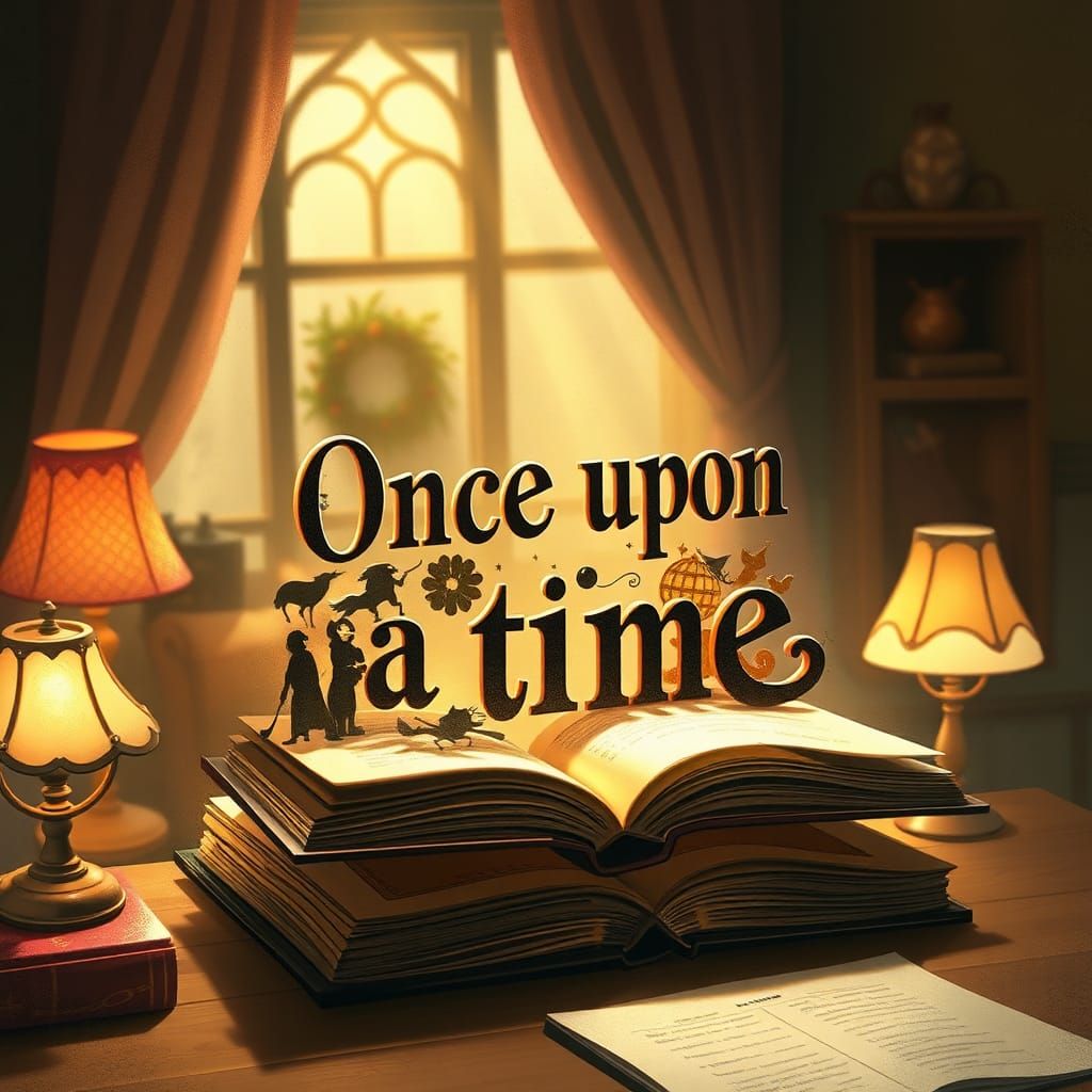 Enchanting Pop-Up Book Illustration in Dreamlike Style