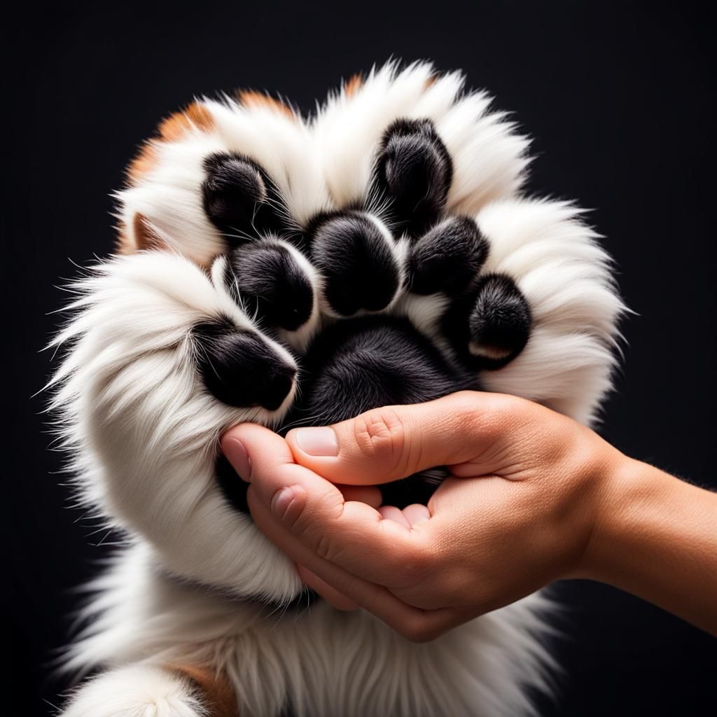 Gentle Handshake Between Human and Fuzzy Paw