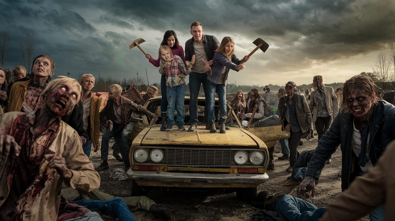 Family's Terrifying Zombie Apocalypse Escape