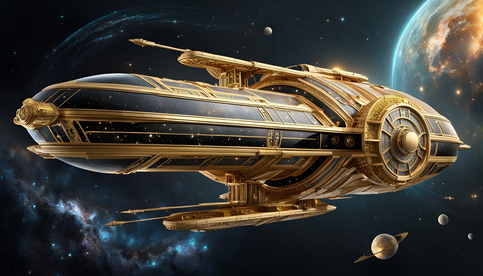 Art Deco Starship in a Galaxy of Stars