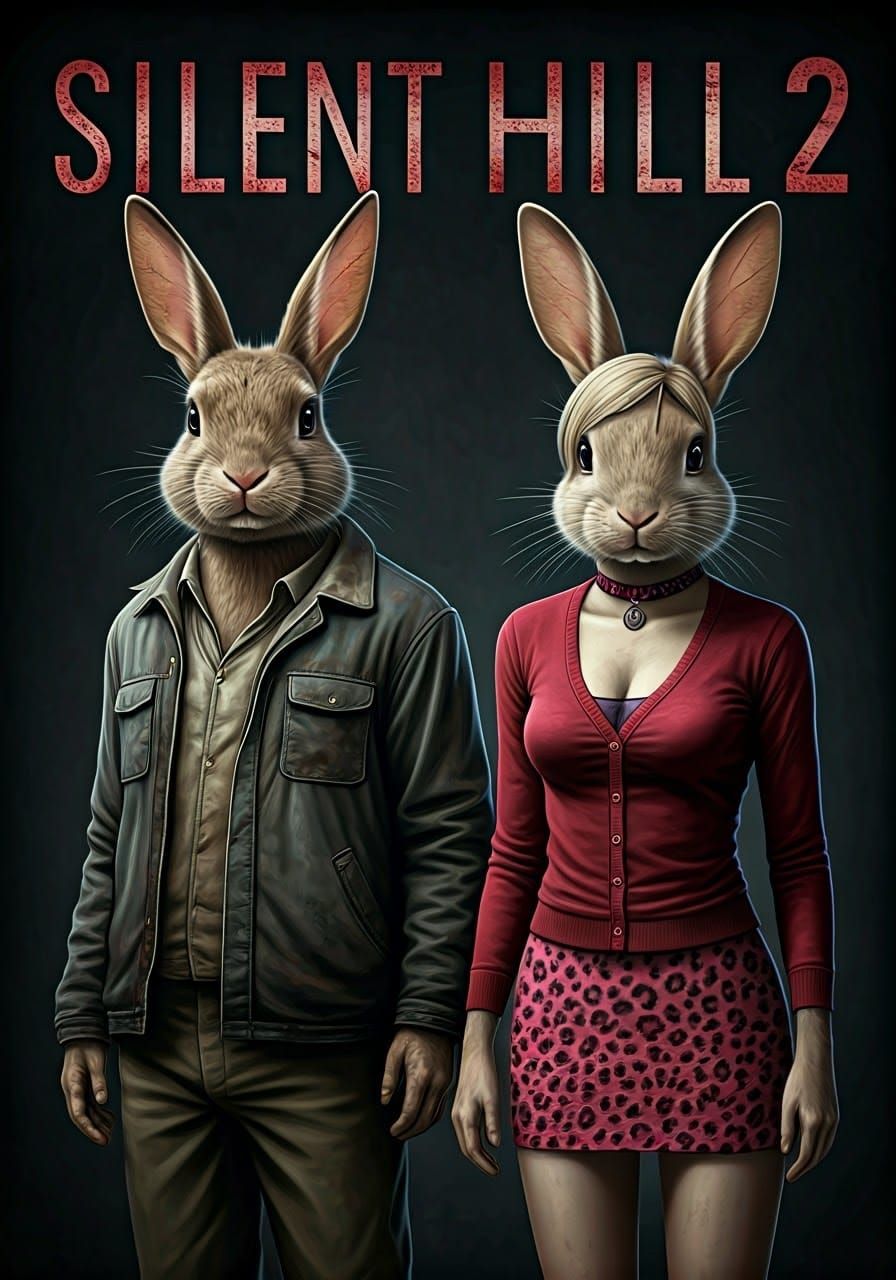 Silent Hill 2 Rabbit Poster Recreation