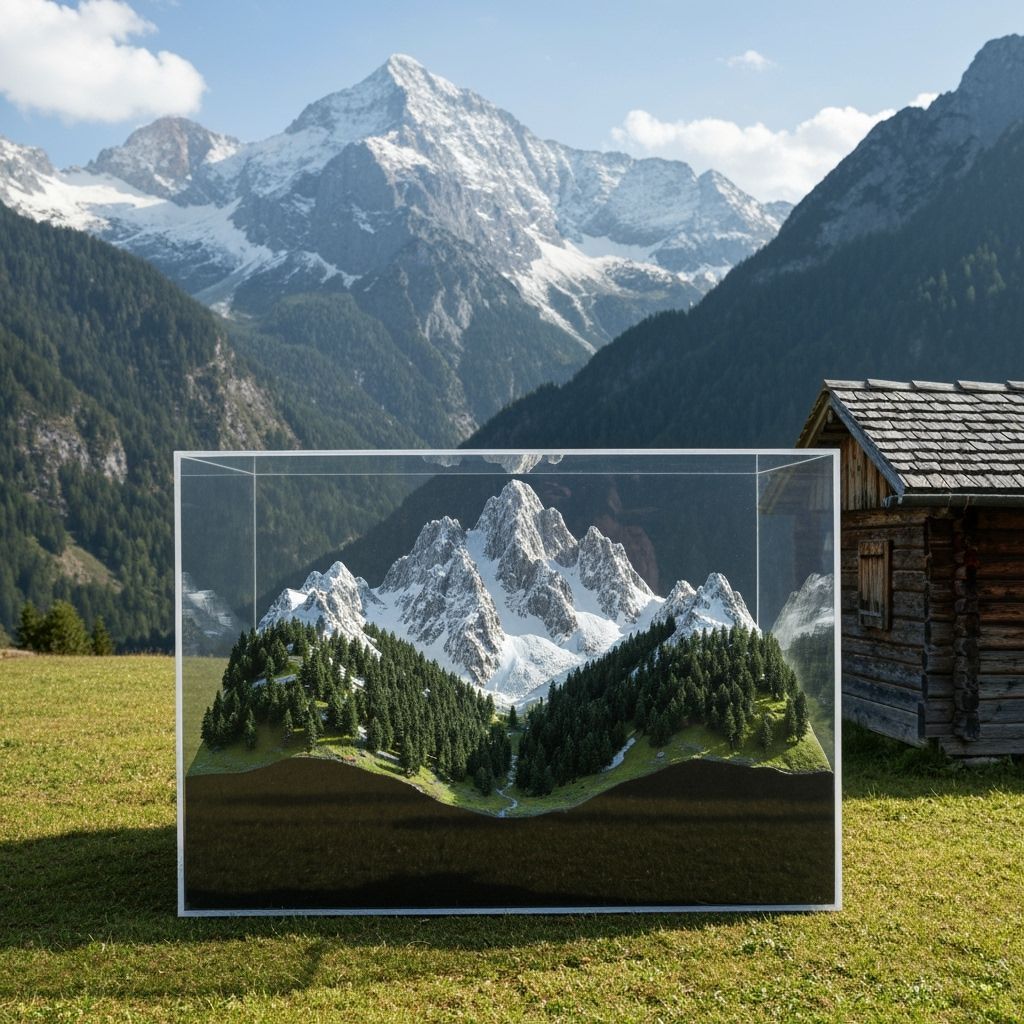 Miniature Alps in Glass Box: Romantic Futurism