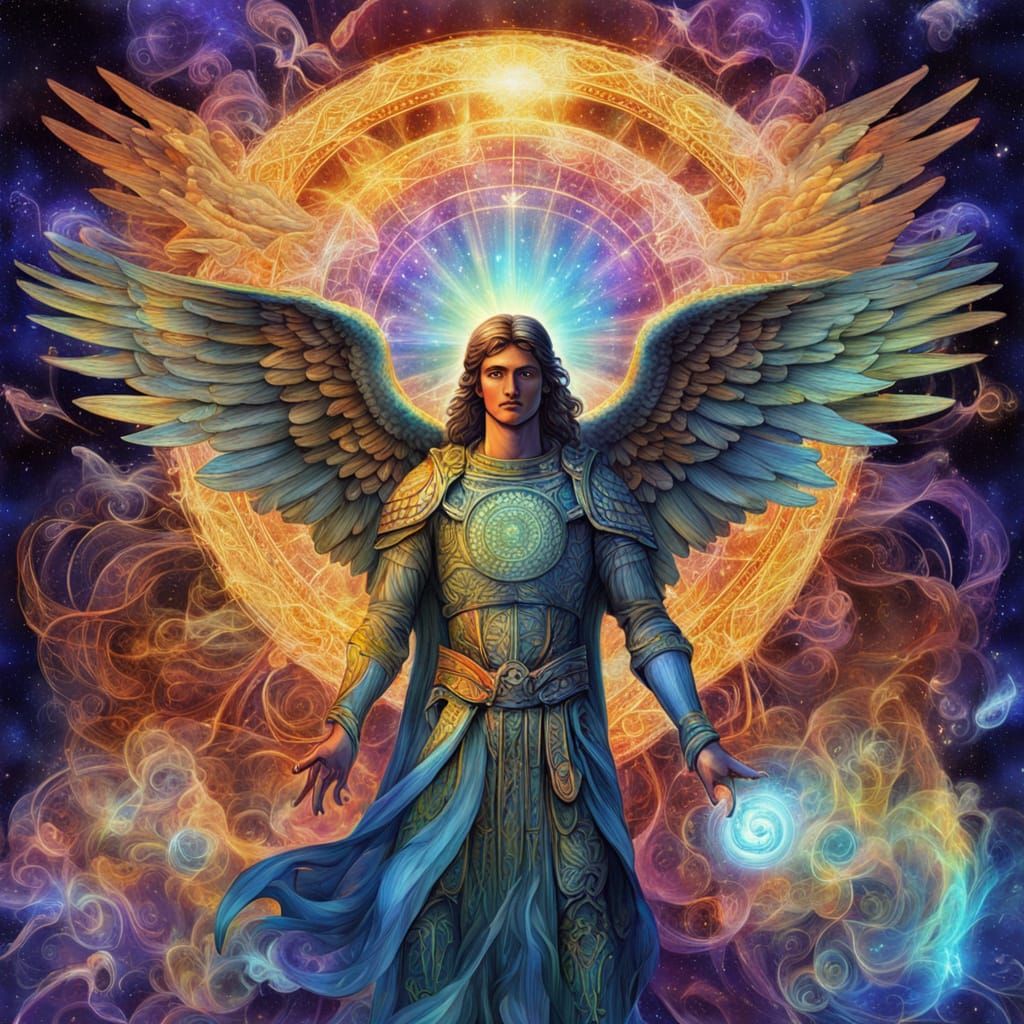 Archangel Raphael: Holographic Cosmic Illustration