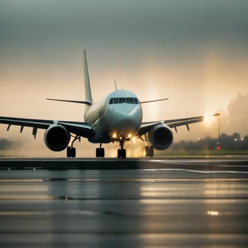 Golden Hour at Don Mueang Airport, Cinematic Still