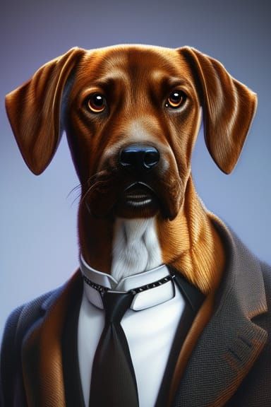 Dog in Suit