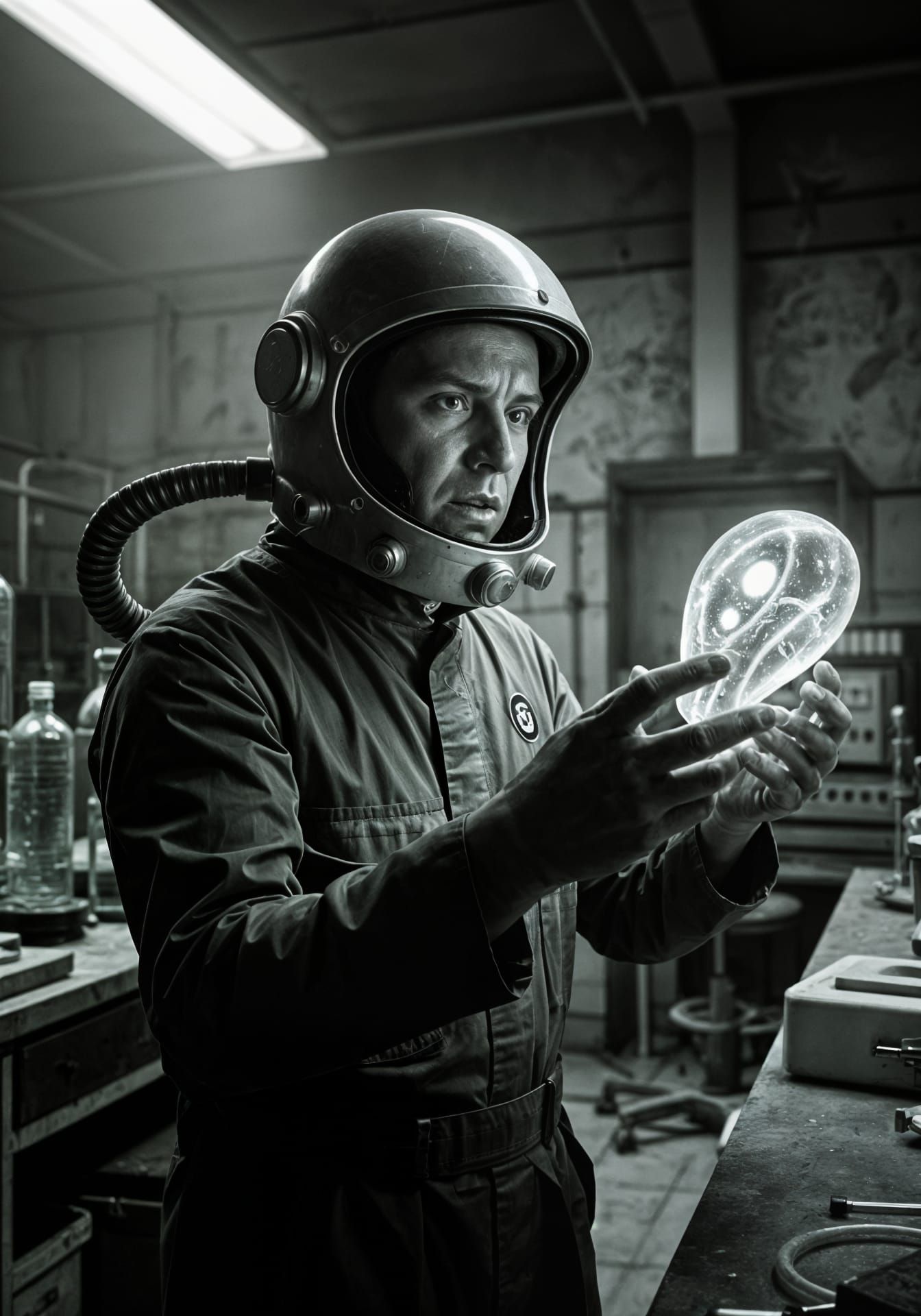 Hazmat Worm Portrait in Classical Style