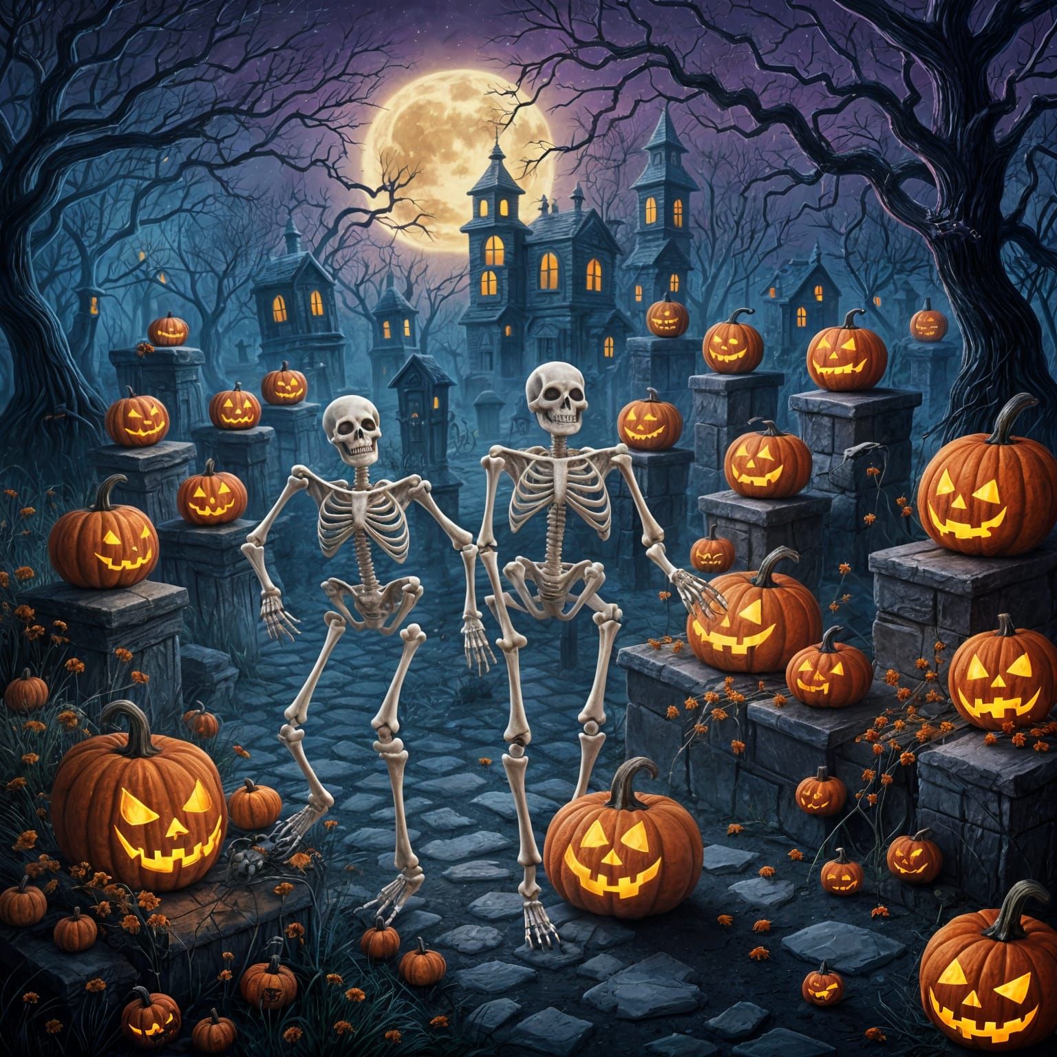 Skeletons Dance: A Spooky, Cute Celebration