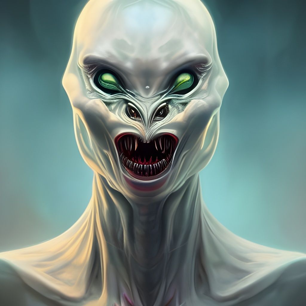 Hyperdetailed Demonic Alien Portrait with Dynamic Lighting