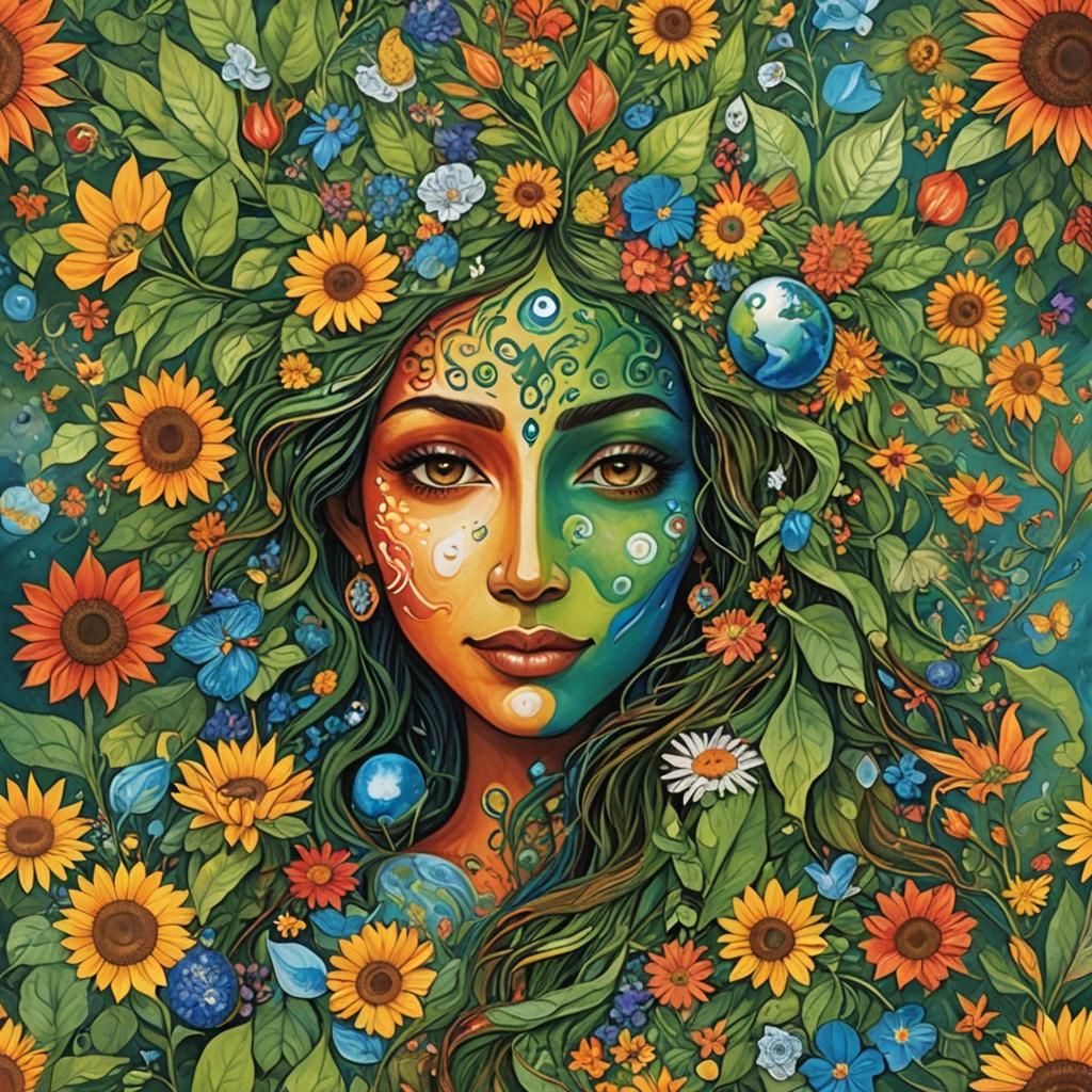 Radiant and Loving Face of Mother Earth