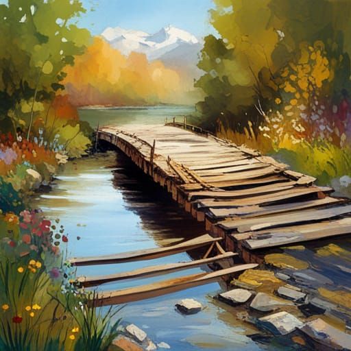 Deteriorated Scrap Bridge