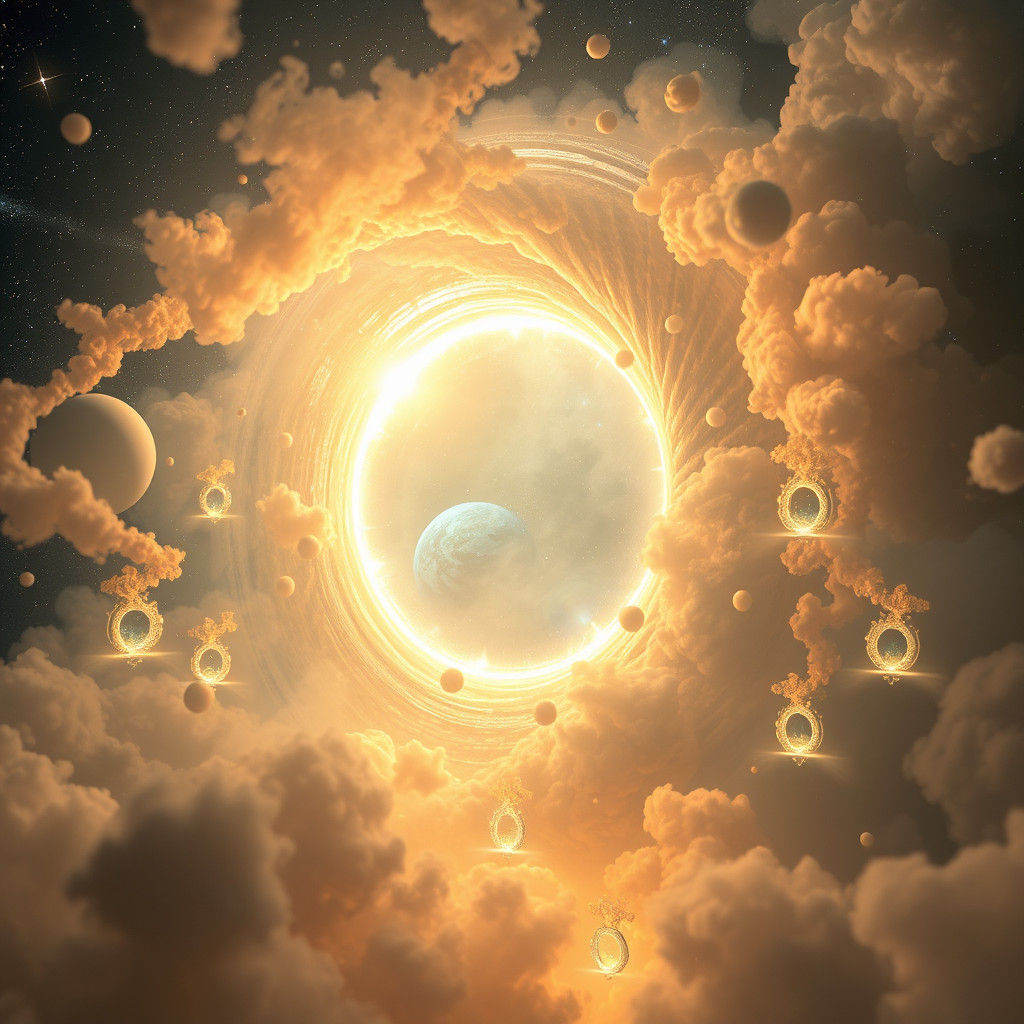 Ethereal Space Portal Radiating Mystical Glow