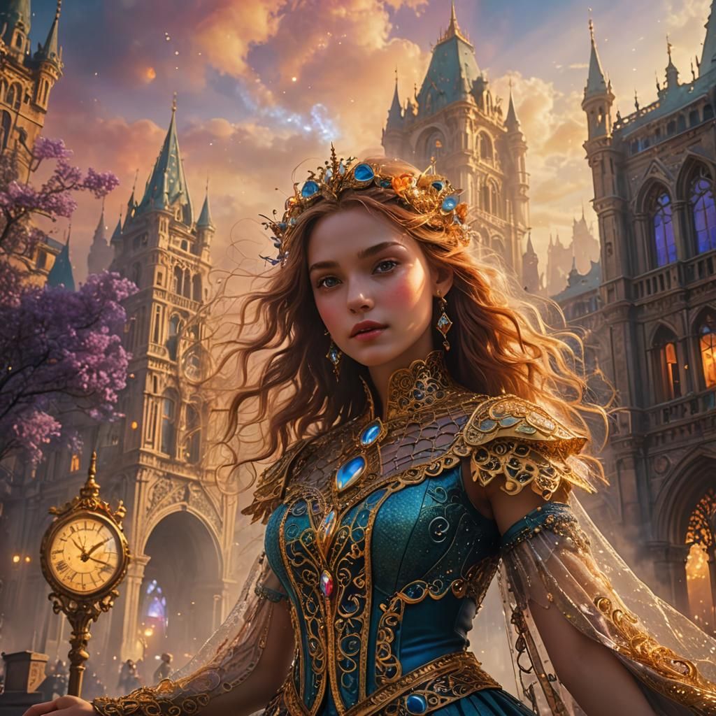 Fantastical City Sparkling with Wonder in Magical Realism