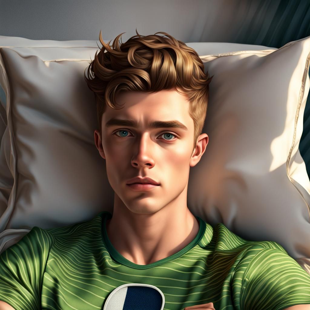 Handsome Irish Man Portrait with Volumetric Lighting