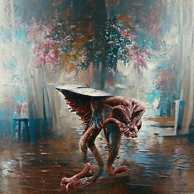 Demogorgon in Oil Painting Style