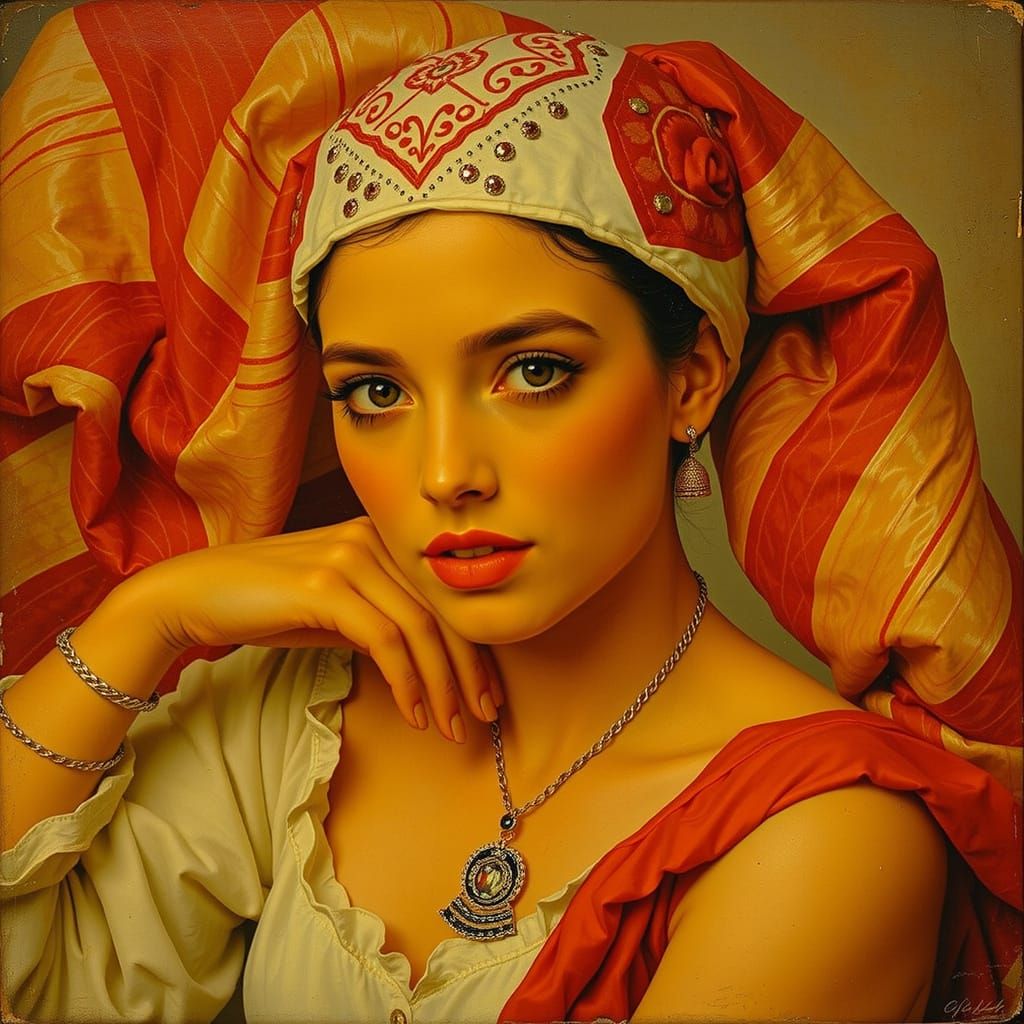 Abstract Swirling Red Forms