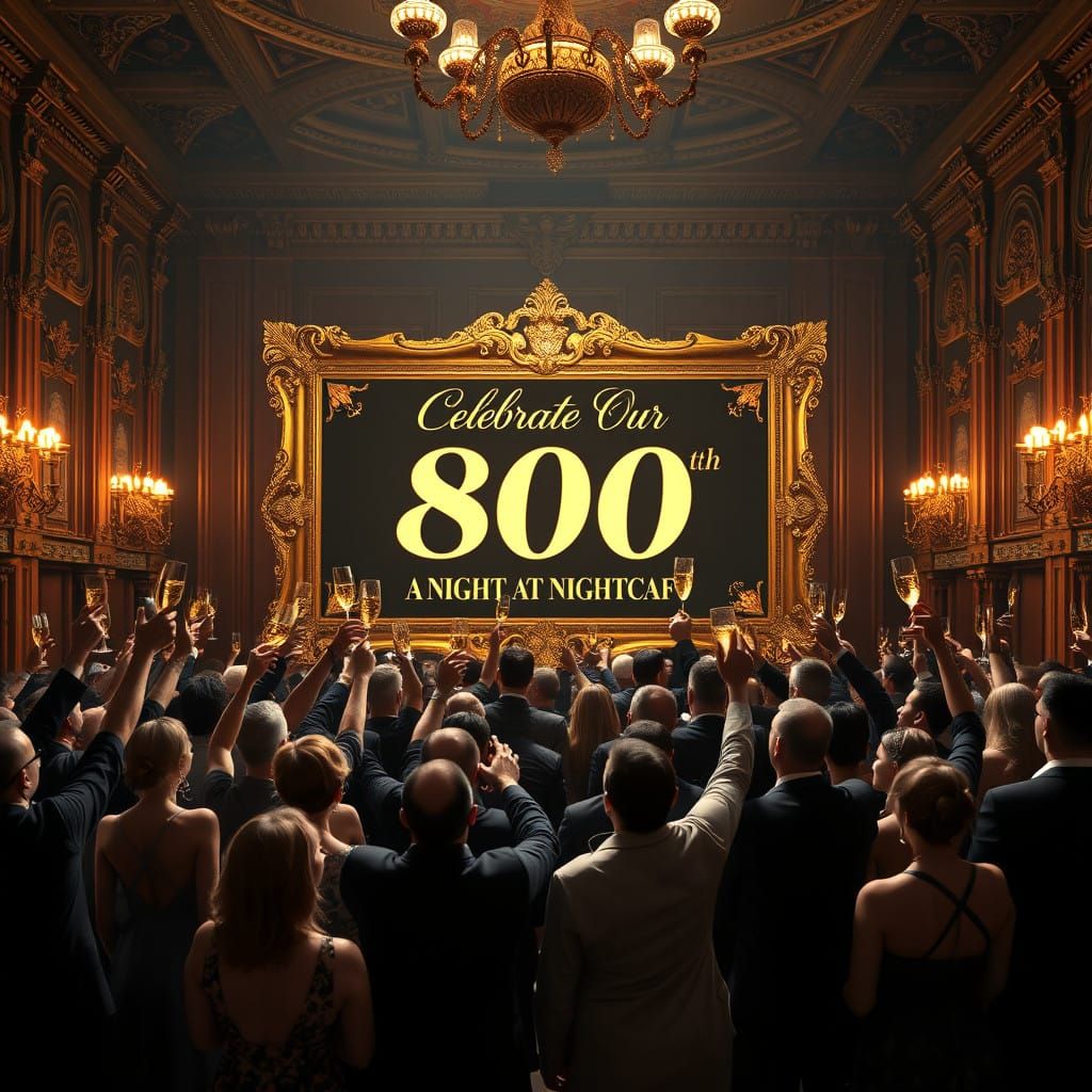 Elegant Celebrants Toast 800th Challenge in Grand Hall