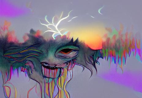 Abstract AI-Generated Image with Light and Shadow