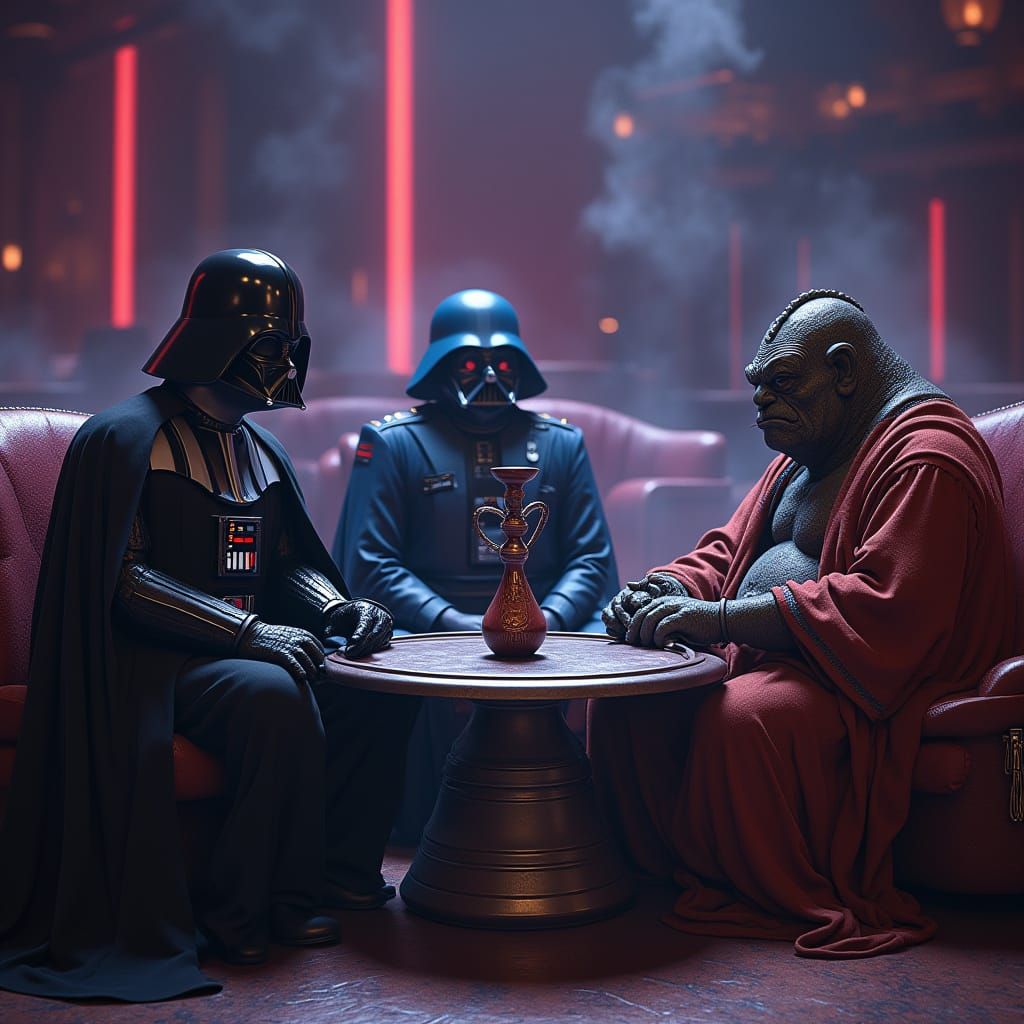 Dark Lords Lounge: A Futuristic Hookah Scene