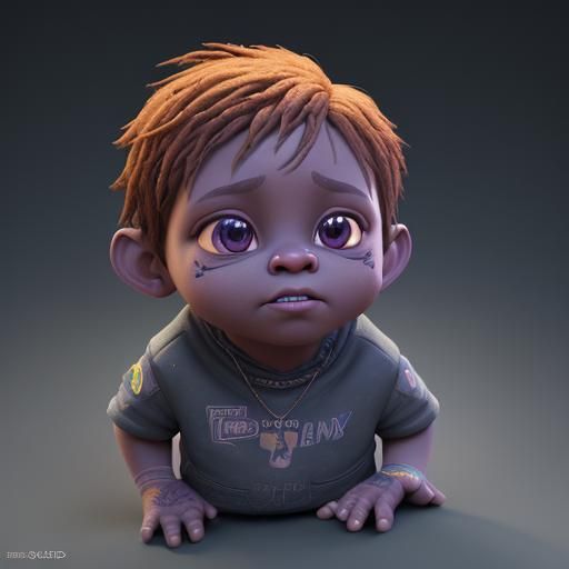 Lil Durk as Pixar-Style 3D Digital Art