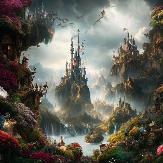 Epic Wonderland: A Dramatic Digital Matte Painting