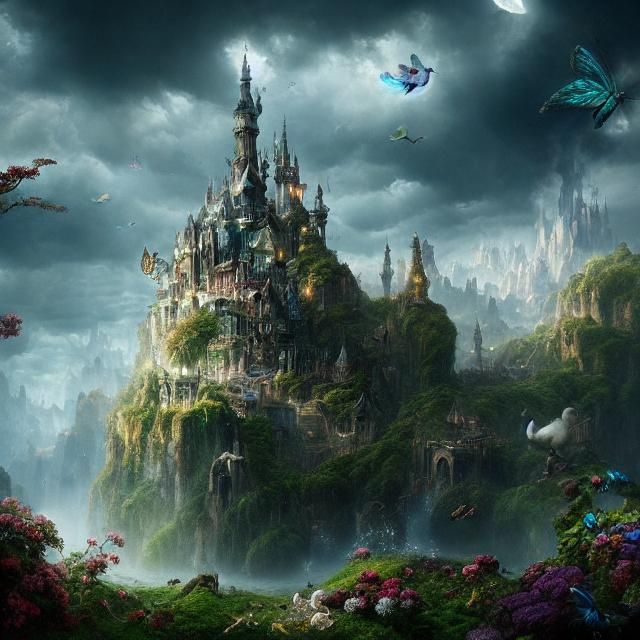 Epic Wonderland: A Detailed Digital Matte Painting