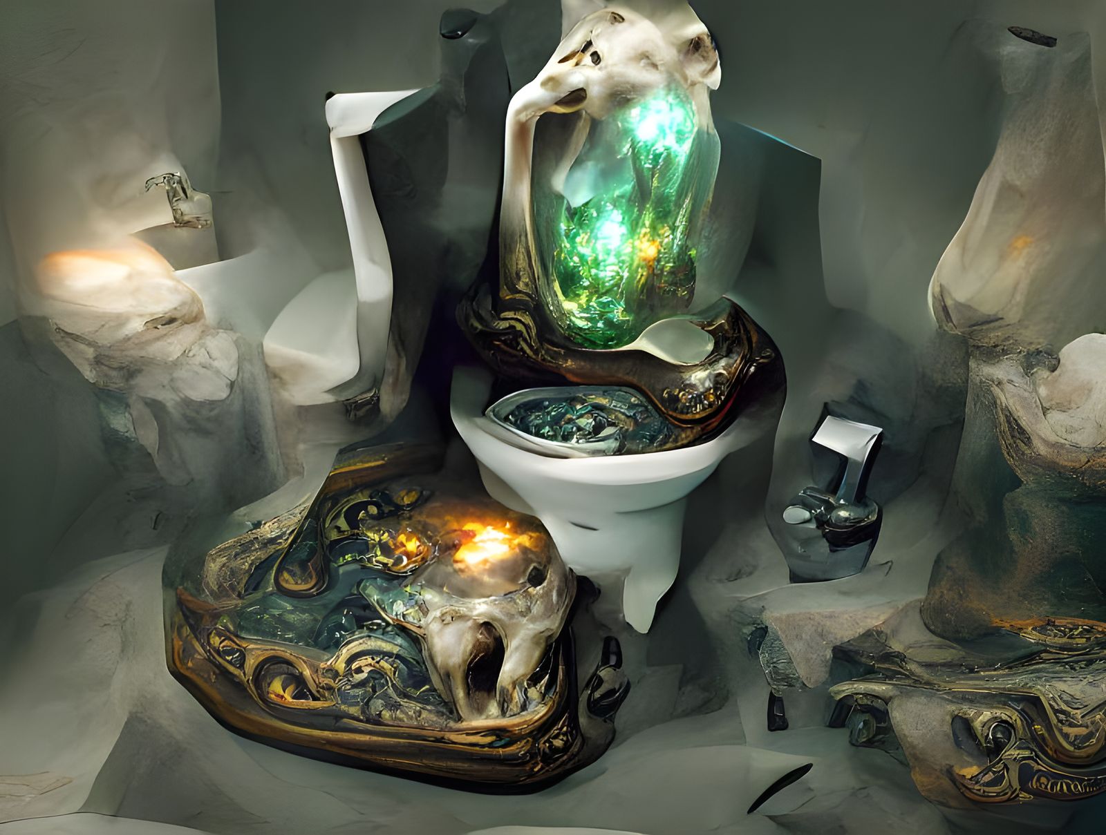 Voldemort's Horcrux: 3D Volumetric Lighting Concept Art
